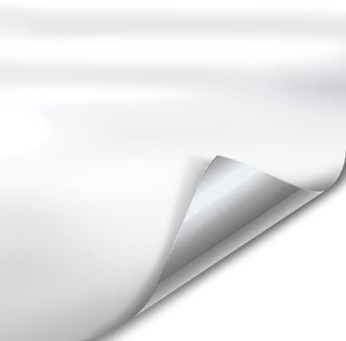 Vvivid Satin Finish Premium Adhesive Vinyl Wrap Film (50Ft X 5Ft (White))