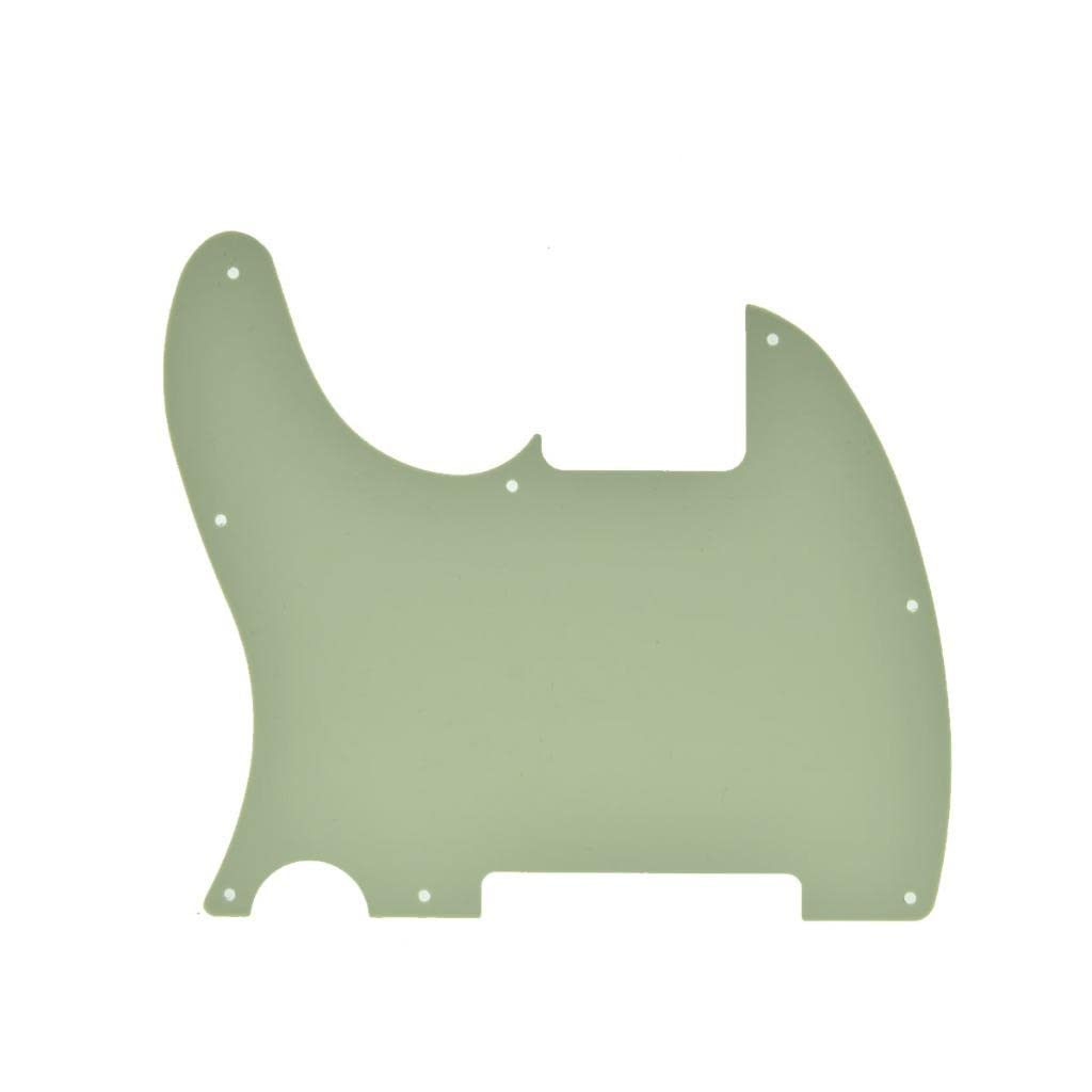 KAISH 8 Hole Tele Blank Guitar Pickguard Tele Pick Guard Scratch Plate for Telecaster Esquire Mint Green