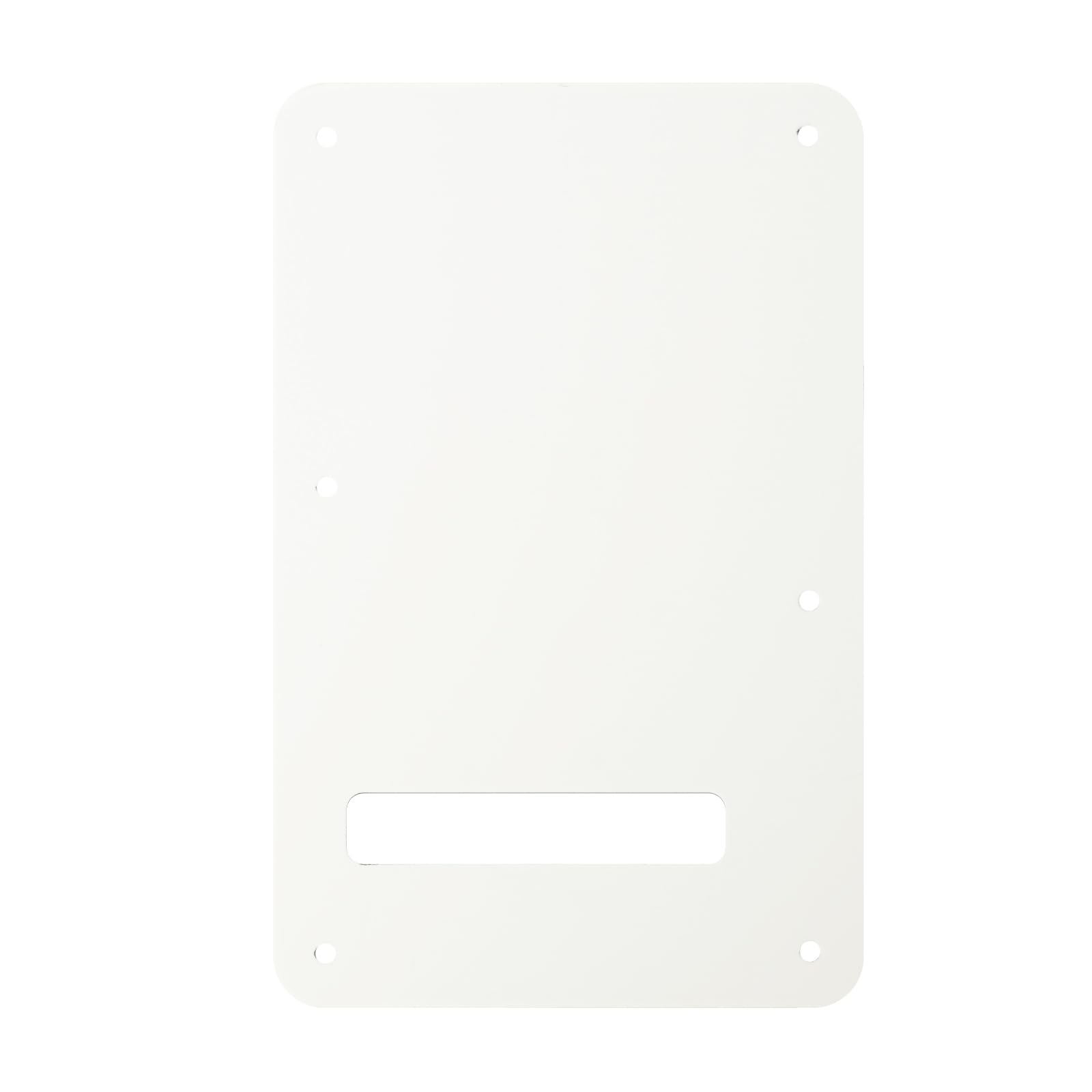 Banworks Electric Guitar 3 Ply Backplate 6-Hole Trem Tremolo Cover for USA/Mexican Fender Standard Strat ST JT/HGB-01 Vintage Wh