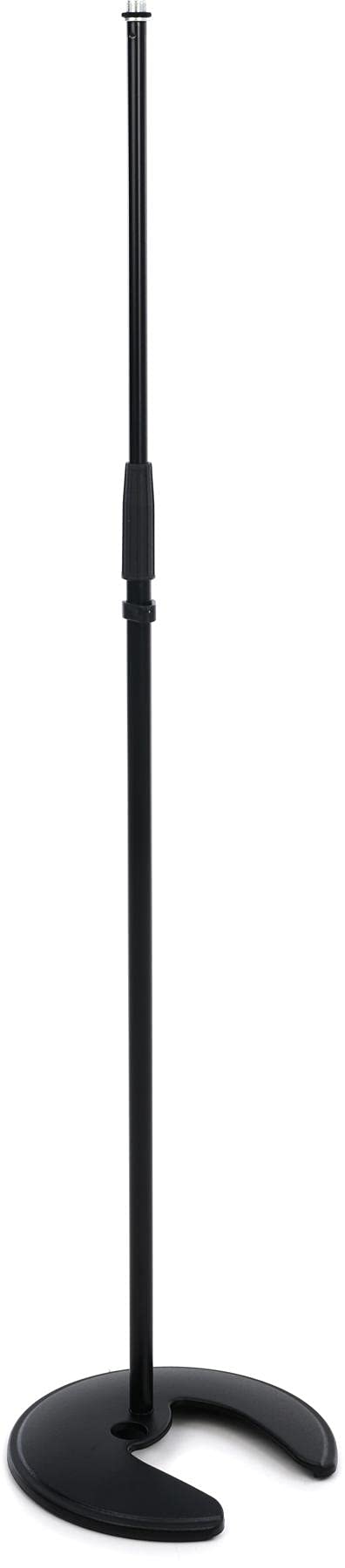 K&M Knig & Meyer 26045.500.55 Stackable Microphone Stand | Flat Round Notched Stable Base | Adjustable Height Clutch | Stack Up 