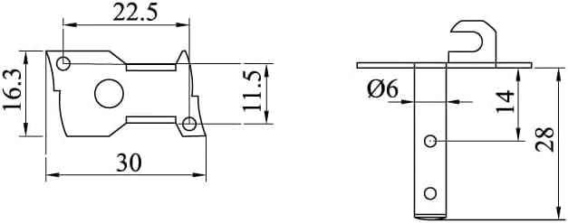 Golden Gate F-2219 Acoustic Guitar Tuners - 6 Individual (3+3) - Chrome