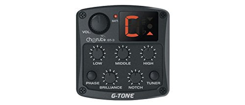 Cherub Gt-3 Gtone Acoustic Guitar Pickup And Preamp, Black