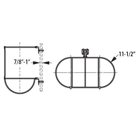 Double Fender Holder for 9'' - 11'' Diameter Fenders