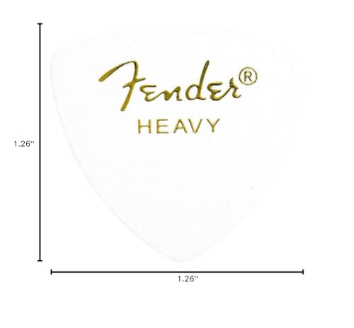 Fender 346 Heavy Guitar Picks White (12)