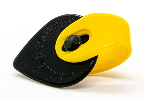 Fred Kelly Picks D5JB-L-3 Delrin Bumblebee Jazz Large Light Guitar Pick (3 Pack),black/yellow