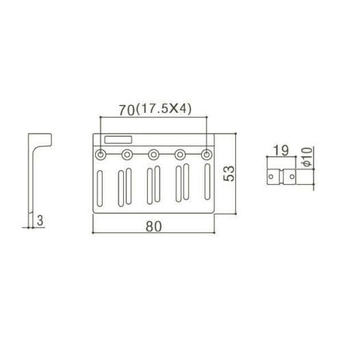 Bass Bridge for 4-String Fender Jazz or Precision Bass- Chrome