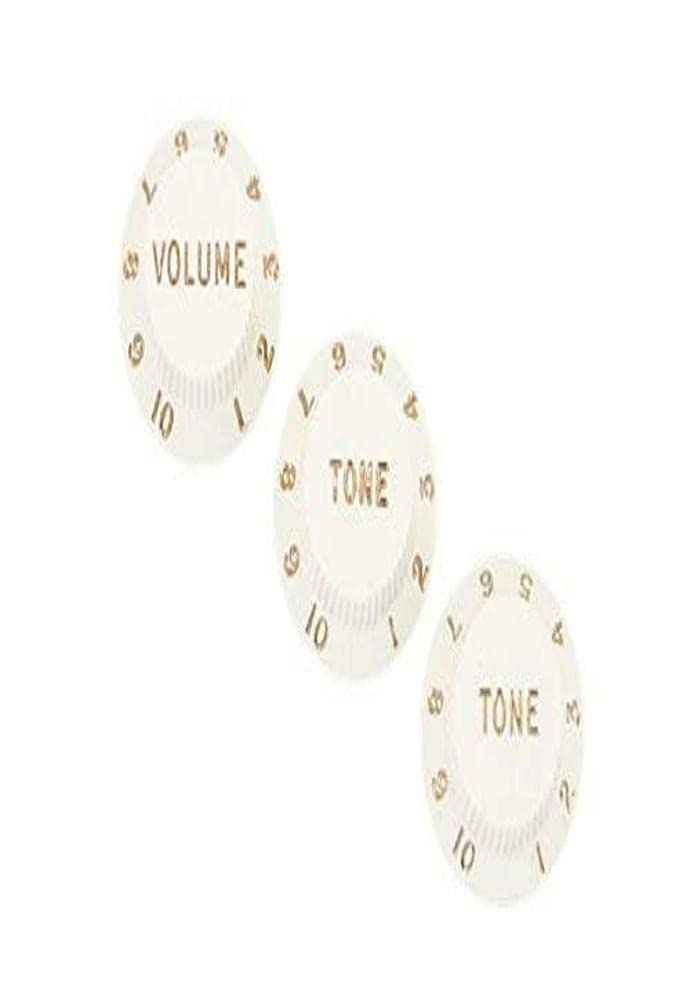 Fender Stratocaster Parchment Knobs - Volume, Tone, Tone (Set Of 3)