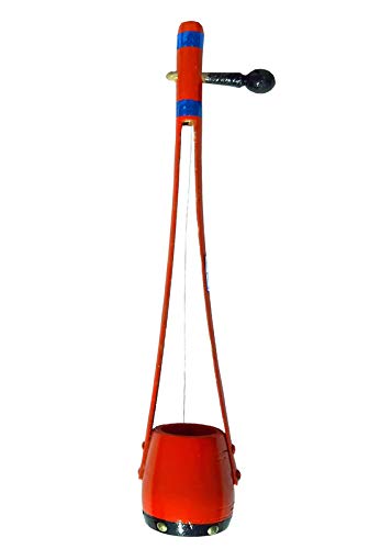 Gt Manufacturers Professional Ektaraa Wooden For Indian Folk And Classic Music, 16 Inches (Orange)