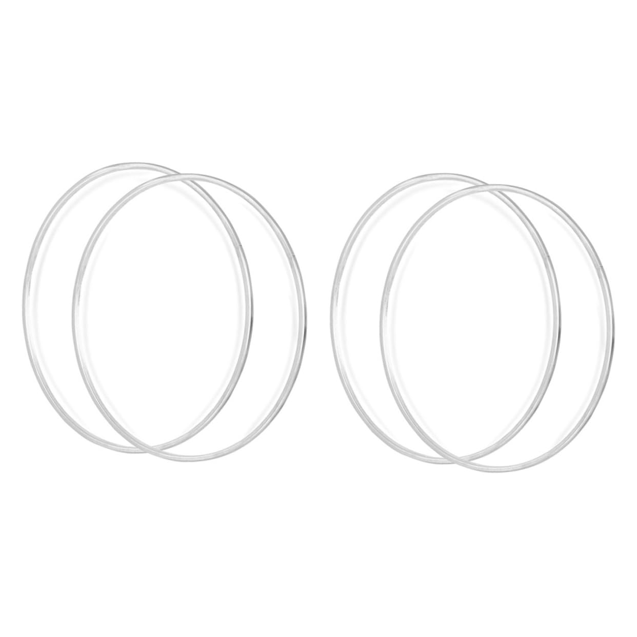 Ligigwash 4Pcs Jazz Drum Skin Replacement Double Drum For Percussion Instruments For Beginners And Advanced Players