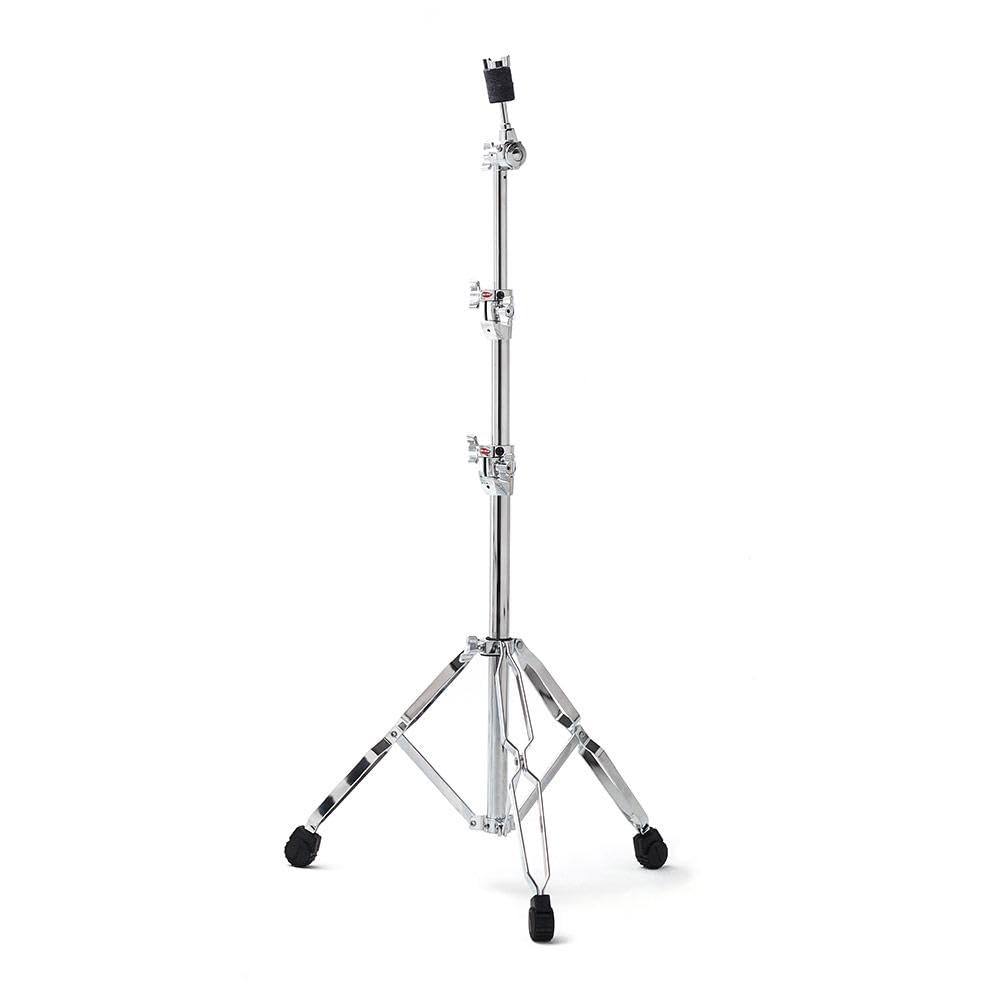 Gibraltar 6000 Series Heavy Double Braced Straight Cymbal Stand, with Three Tier Stand Hinged Height Adjustment, Professional Dr