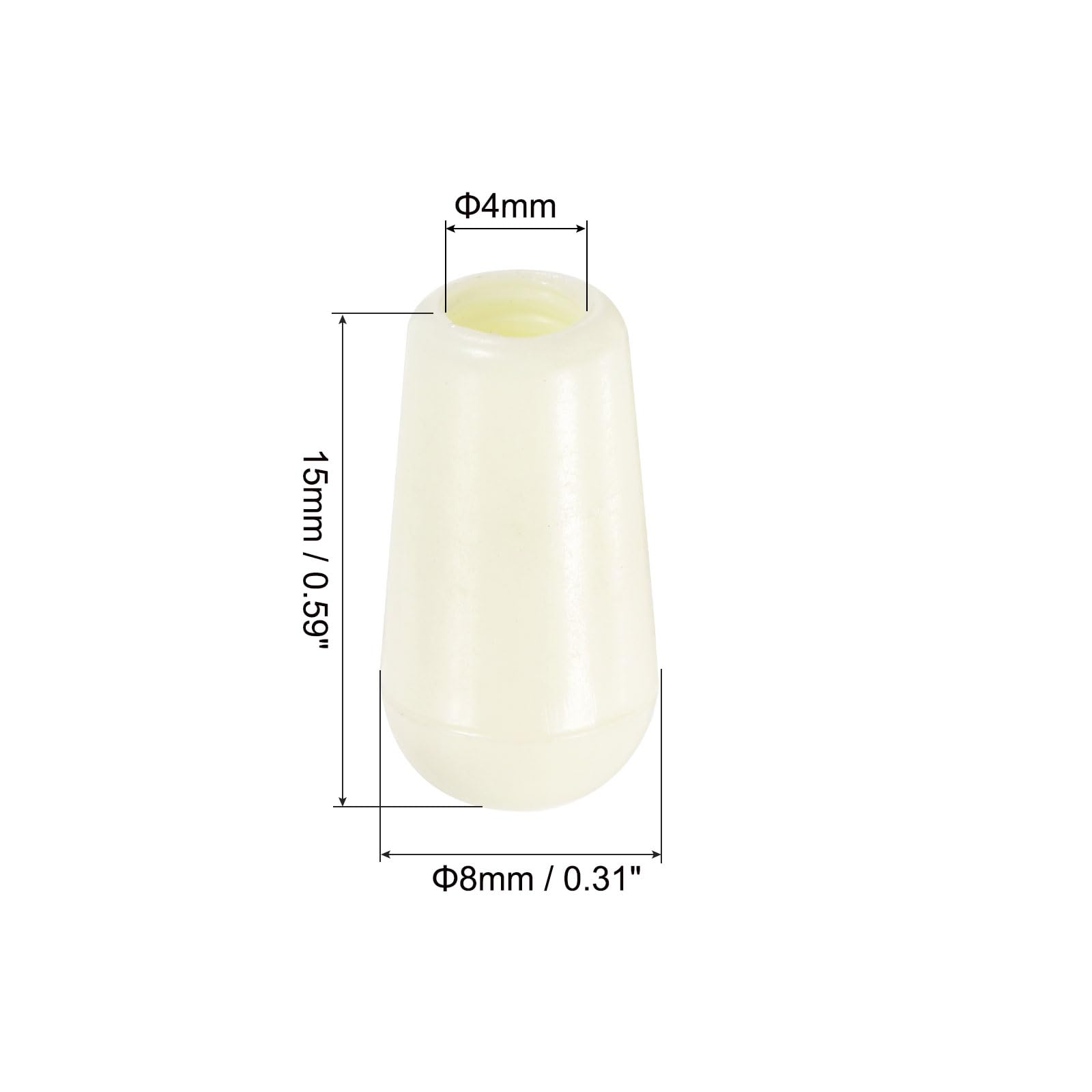 MECCANIXITY 2Pcs LP Guitar 3 Way Pickup Switch Tip Thread M4 Plastic Toggle Switch Knobs Cap for LP Electric Guitar, Cream