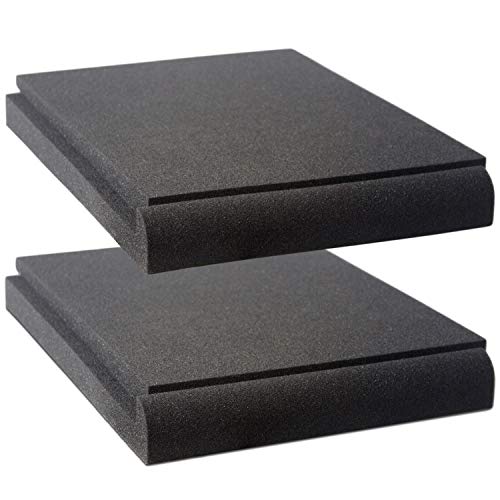 Studio Monitor Isolation Pads - Suitable For 6.5''- 8'' Inch Speakers - Large Speaker Isolation Pads Fit Most Desktops - High-De