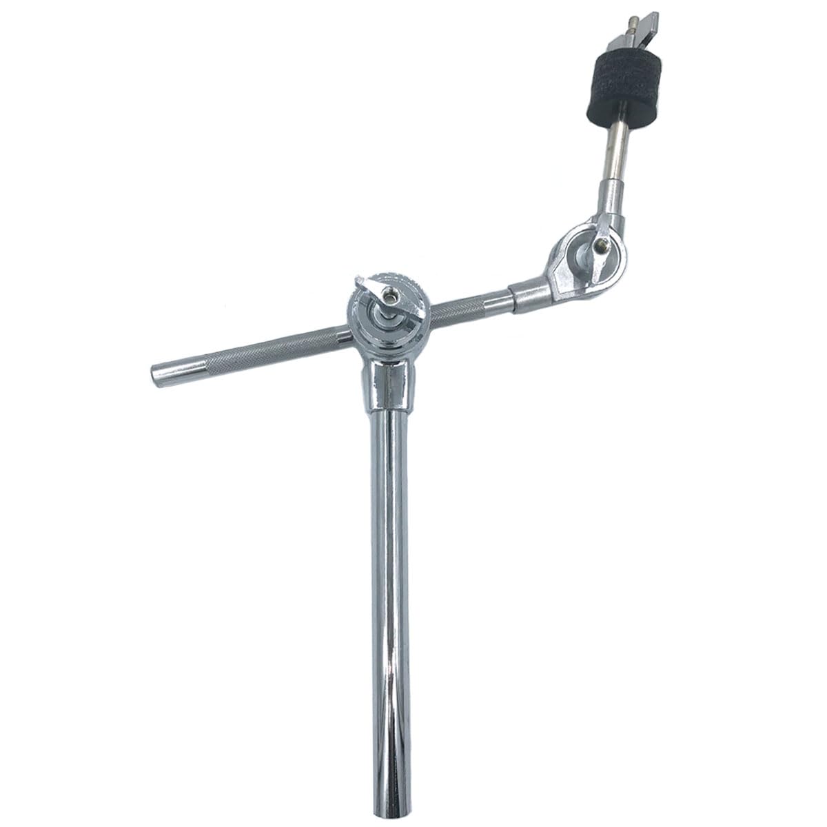 TUOREN Cymbal Boom Holder Adjustable Mini Cymbal Boom Arm with Cymbal Tilter Mount Tube Cymbal Extension Mounting Attachment for