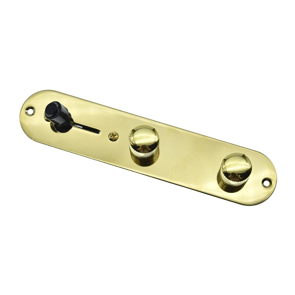 Dopro Loaded Control Plate Pre-Wired 3-Way Control Plate With Wiring Harness For Fd Tele/Telecaster Guitars Gold