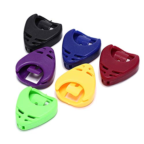Rythm Enterprises Guitar Pick Holders With Guitar Picks (Set Of 6)