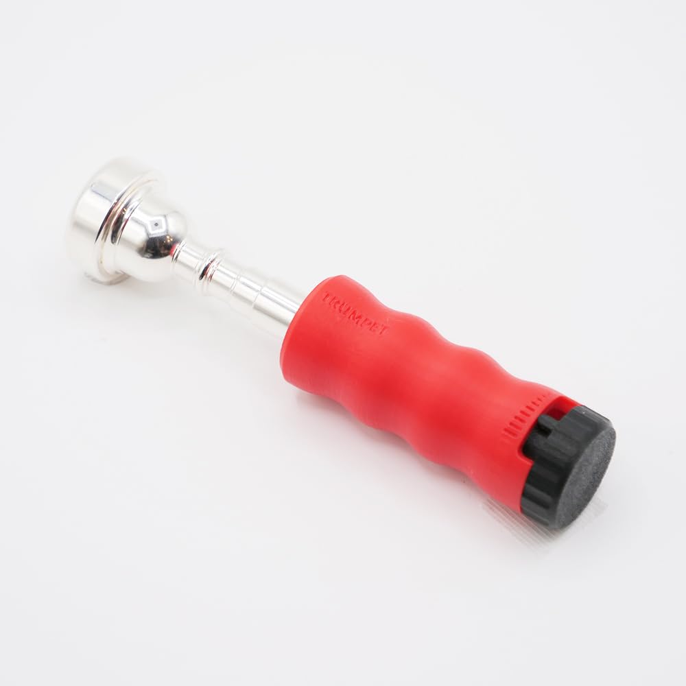 Trumpet Mouthpiece Buzzing Practice Tool - Anywhere Practice & Warm-up - One-Touch Adjustable Resistance - BRASS BUZZ TRAINER (R