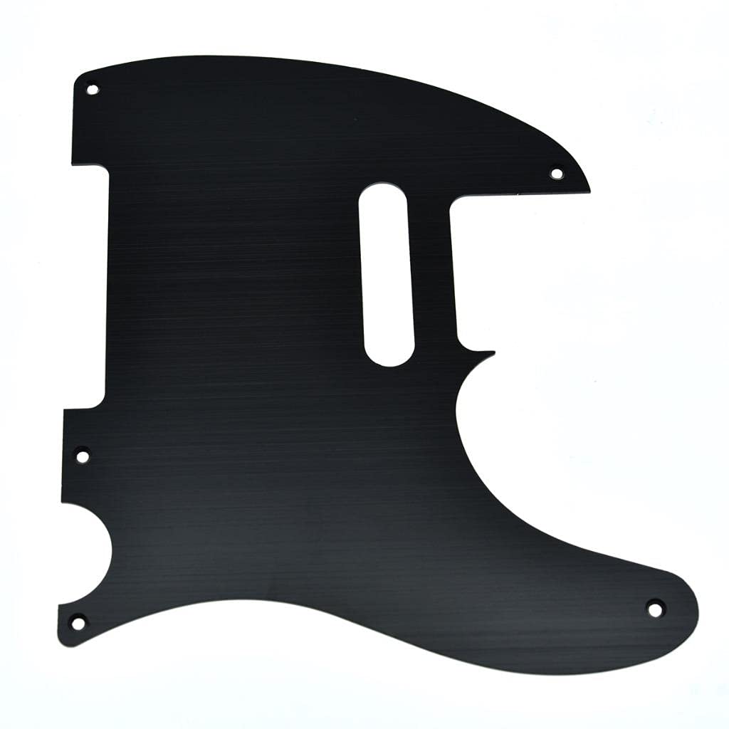 Dopro Metal Aluminum Anodized Vintage 5 Hole Tele Pickguard For American/Mexican Fd Telecaster Black