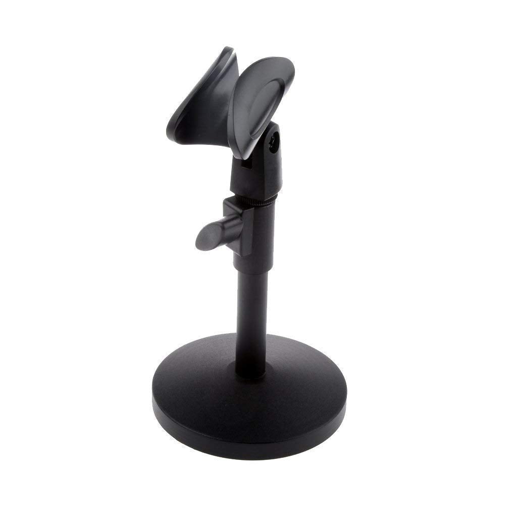 Won Mini Stand For Microphone Table Mic, Adjustable Metal Tripod Desktop Table Microphone Clip Holder Stand, Mic Stand With Trip