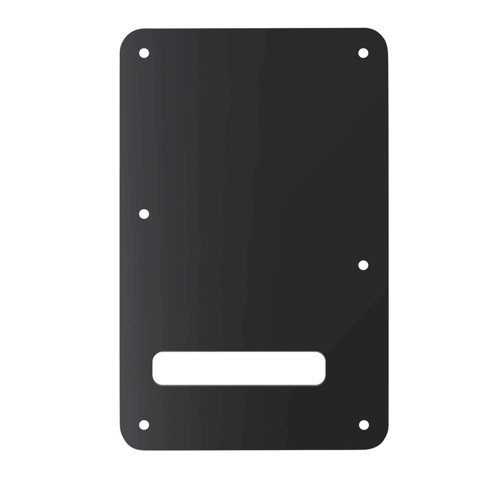 Banworks Electric Guitar 1 Ply Backplate 6-Hole Trem Tremolo Cover for USA/Mexican Fender Standard Strat ST JT/HGB-01 Matt Black