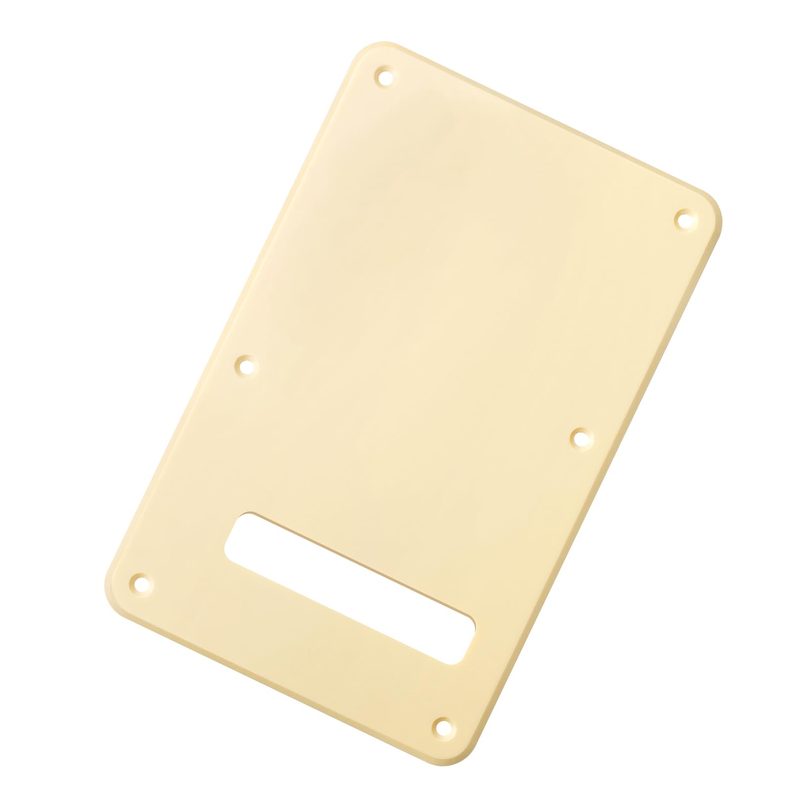 Banworks Electric Guitar 1 Ply Backplate 6-Hole Trem Tremolo Cover for USA/Mexican Fender Standard Strat ST JT/HGB-01 Cream