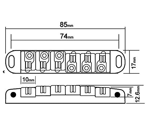 Locking Roller Bridge for Epiphone Les Paul Guitar- Chrome