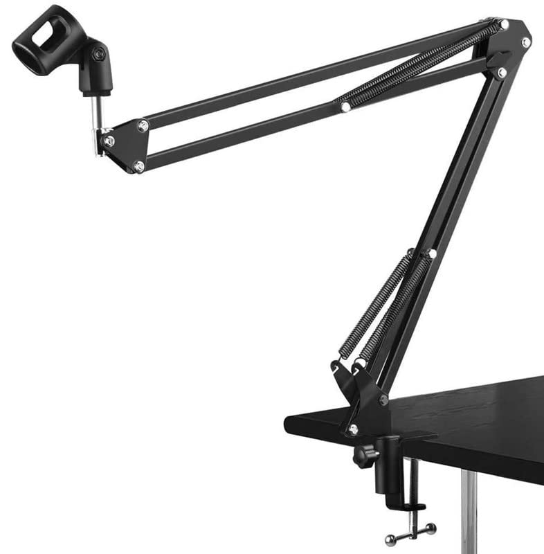 Professional Recording Microphone Stand Suspension Scissor Arm For Dynamic And Condenser Mic (Black)