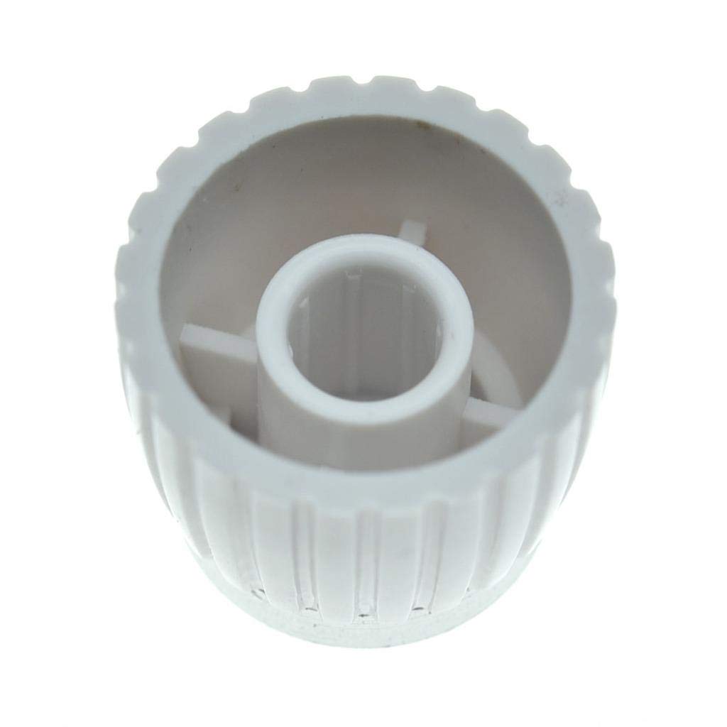 KAISH 10pcs Guitar AMP Amplifier Push on fit Knobs White with Chrome Cap for Marshall Amplifiers with 6mm diameter Pots