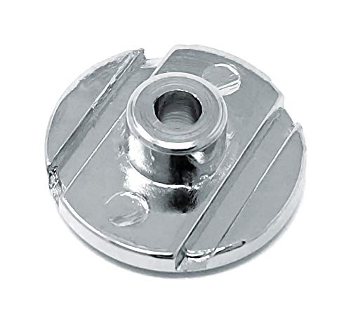 Vintage Forge Chrome Round Slotted String Retainer Guide Tree for Fender Precision Jazz Style Bass Guitars and Others with Screw