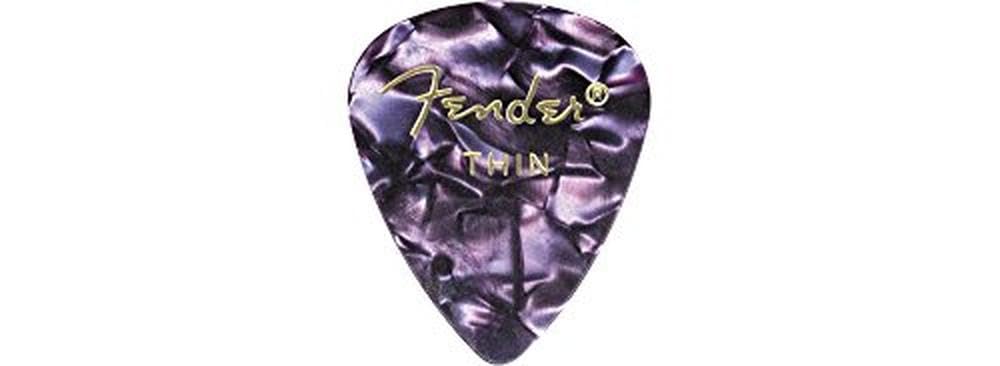 Fender Premium Celluloid Guitar Picks 351 Shape, Green Moto, Heavy, 12-Pack