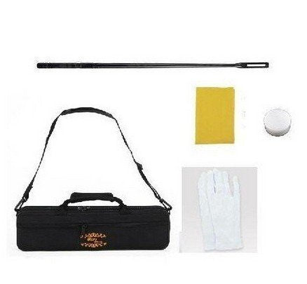 Glory Closed Hole C Flute With Case, Tuning Rod and Cloth,Joint Grease and Gloves,Sea Blue