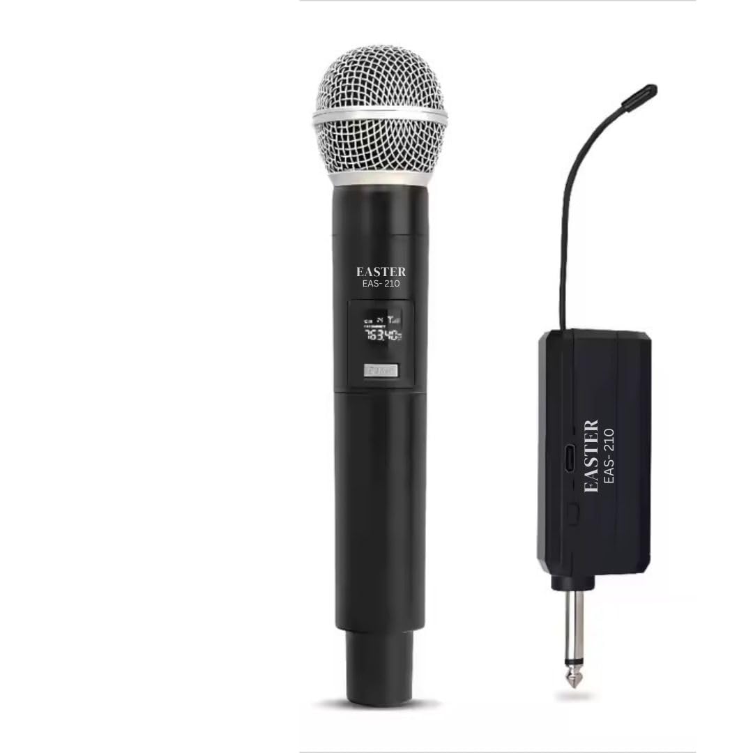 Kh Uhf Karaoke Dynamic Wireless Microphone Single Handheld Mic With Type C Rechargeable Receiver | 6.35Mm Jack | 30 50M Cordless