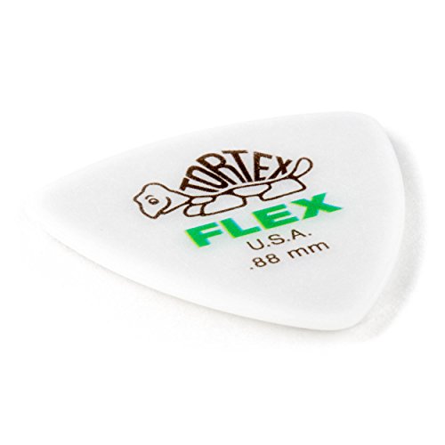 Jim Dunlop Dunlop Tortex Flex Triangle .88mm Green Guitar Pick-72 Pack (456R.88)