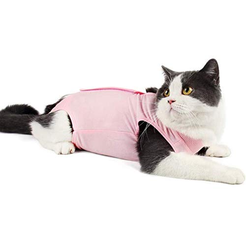 Coppthinktu Cat Recovery Suit For Abdominal Wounds Or Skin Diseases, Breathable E-Collar Alternative For Cats And Dogs, After Su