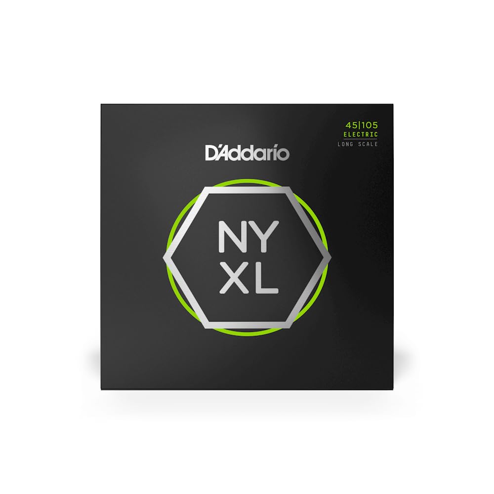 D'Addario Bass Guitar Strings - NYXL Bass Strings - NYXL45105 - Unrivaled Strength, Tuning Stability, Enhanced Response - For 4