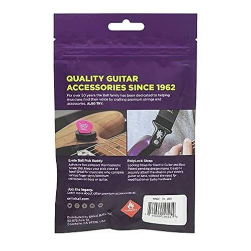 Ernie Ball Guitar Picks, Heavy, Assorted Colors, 24-pack (P09174)