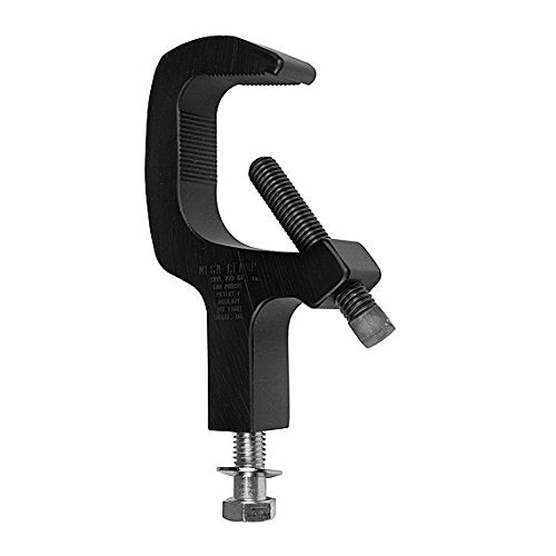 The Light Source Mega Clamp with a 2 Long Bolt, Black Anodized