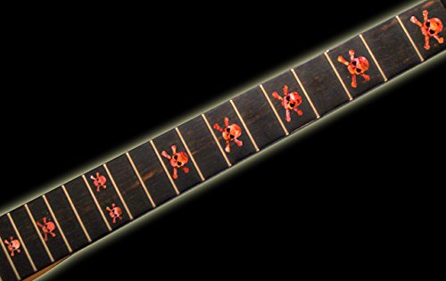 Jockomo Skull/Avalon RED Guitar Inlay Sticker