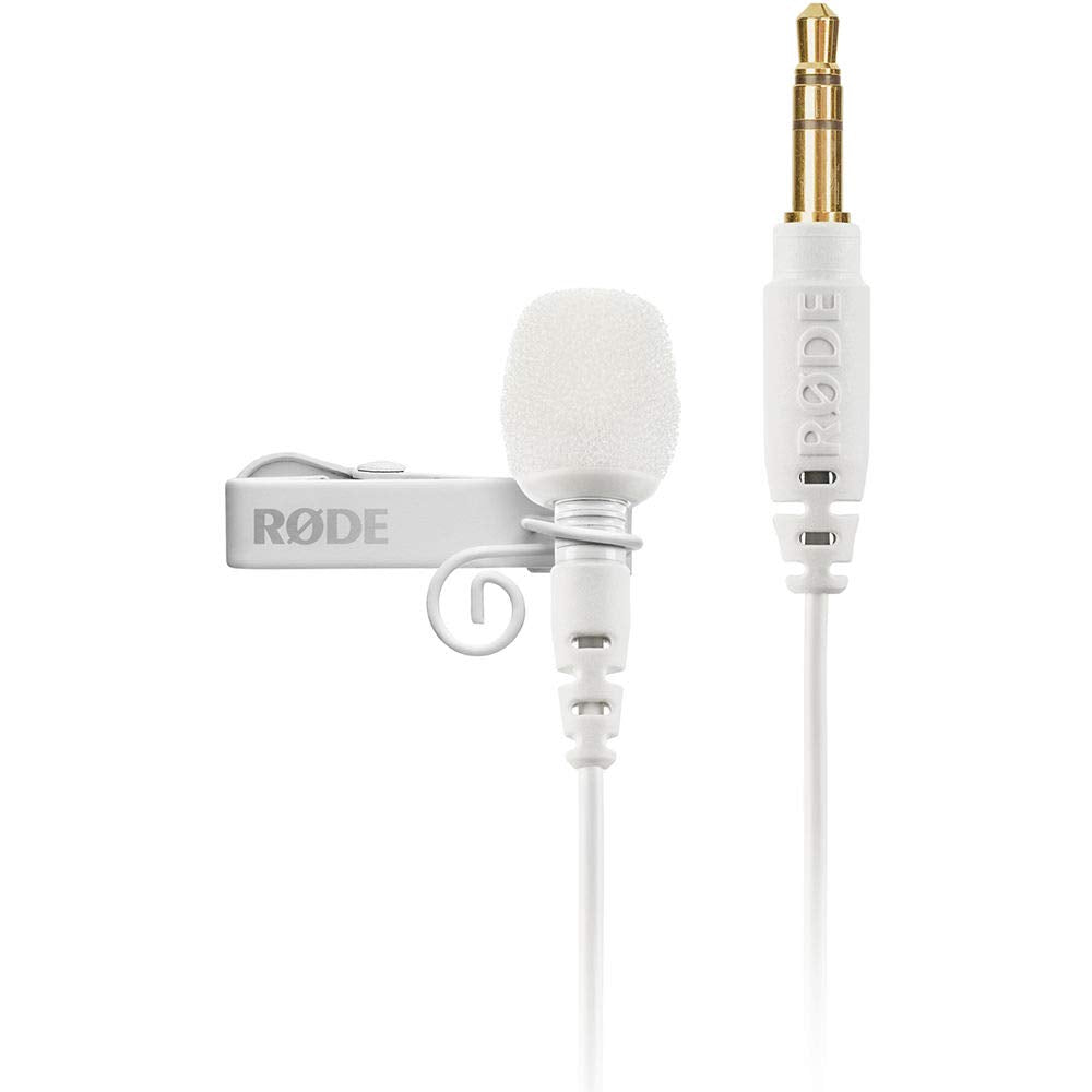 RDE Lavalier GO Professional-Grade Wearable Microphone, White, (LAVGOW)