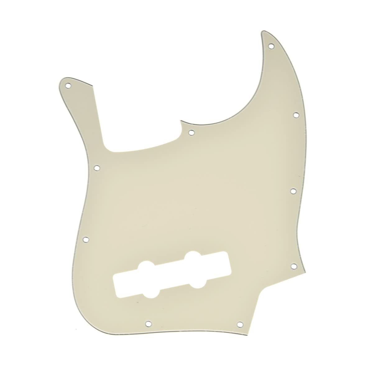 Kaish 4 String J Bass Style Pickguard Bass Pick Guard Scratch Plate For Jazz J Bass Made In Usa/Mexico Aged White