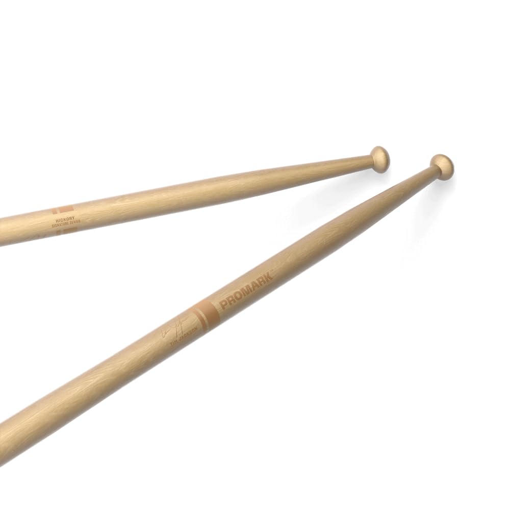 ProMark Marching Drum Sticks - Tim Jackson Signature Tenor Sticks - Drum Sticks Set - Wood Tip, Lacquer Finish - Hickory Drumsti