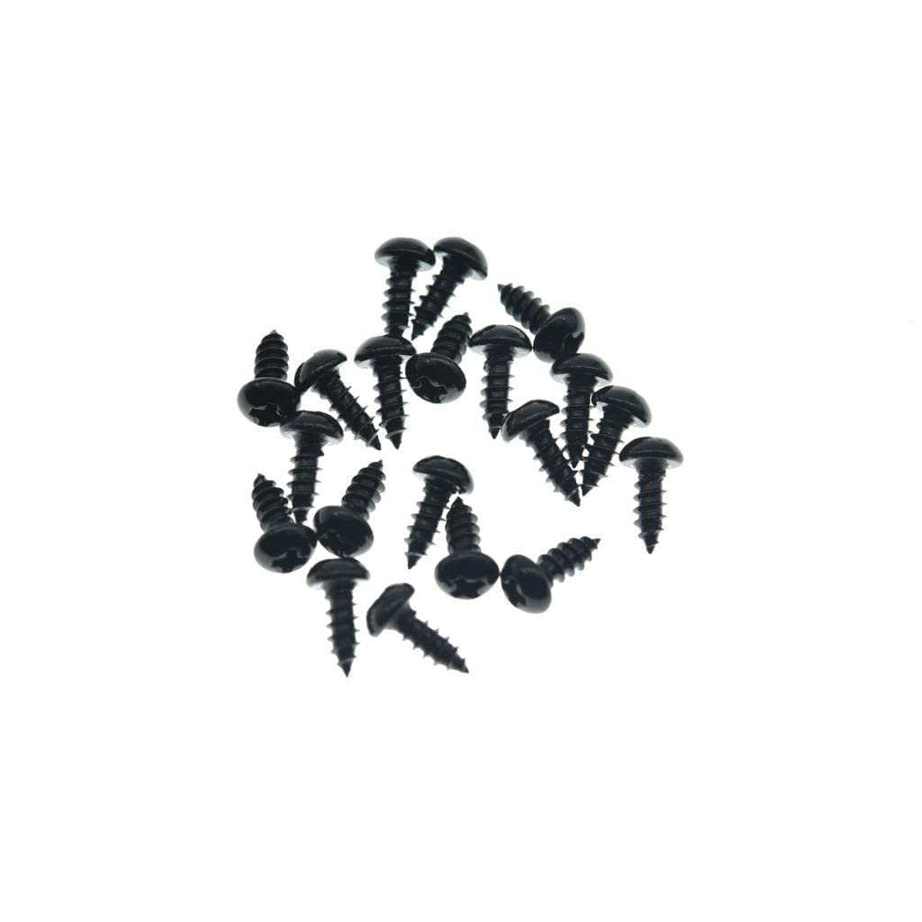 Kaish 20-Pack Premium Stainless Steel American #3 X 1/4'' Phillips Head Guitar Truss Rod Cover Screws For Usa Les Paul Lp/Sg Bla