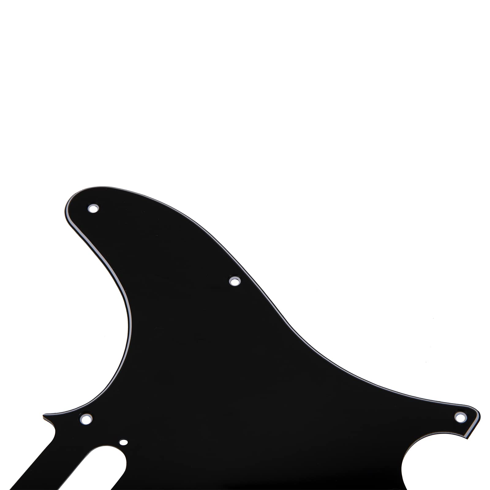 Yootones 8 Hole Tele Guitar Pickguard Scratch Plate Compatible with USA/Mexican Fender Telecaster (3Ply Black)
