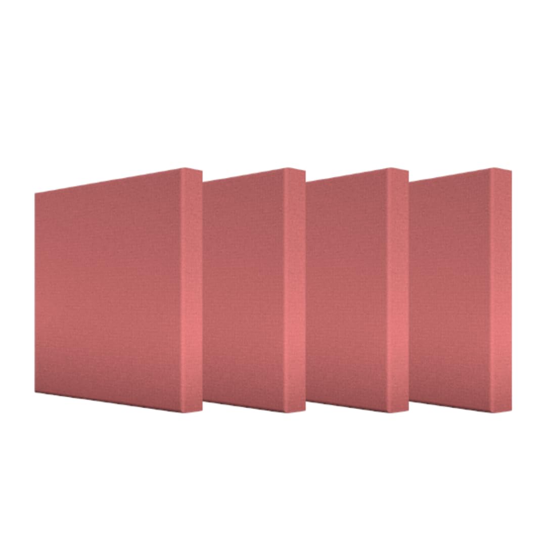 Timber Acoustics Panels, Roxul Rockwool Sound Absorption Panels, 2 X 2 X 3. Nrc=0.90 [Set Of 4] (Red)