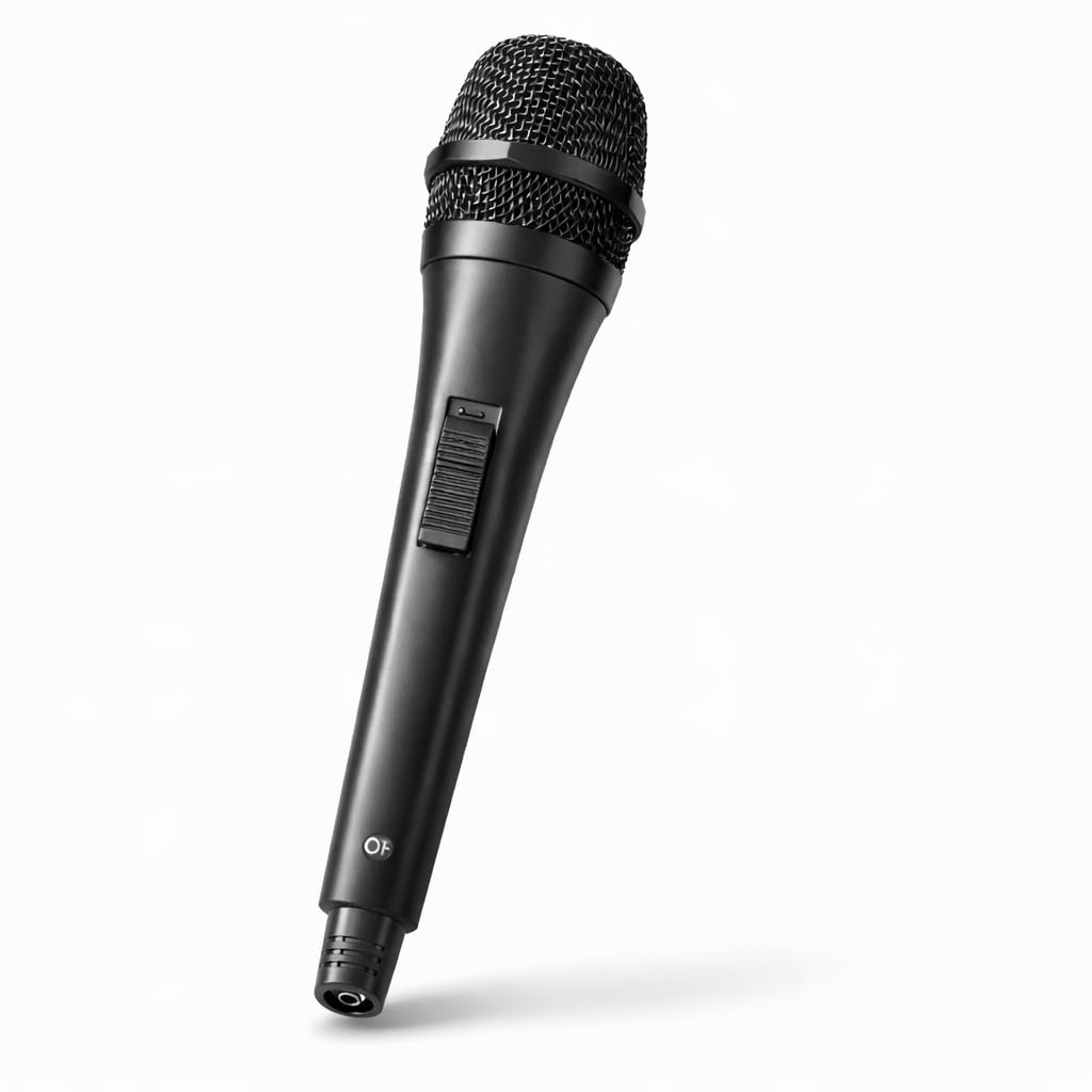 Moblix Pro Dynamic Wired Microphone, Sm-001, Metal Grille, 3-Meter Xlr To 6.35Mm Cable, On/Off Switch, For Karaoke, Pa Systems, 