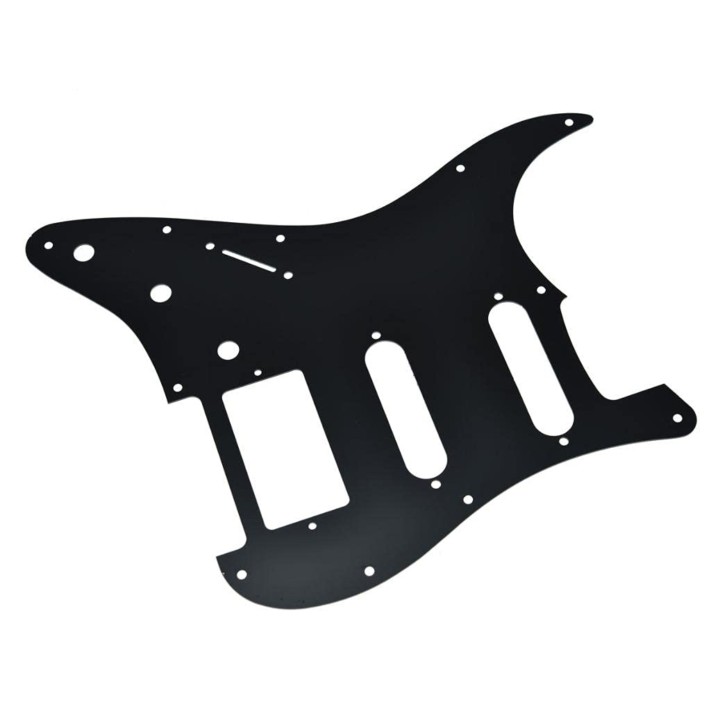 KAISH 11 Hole Metal Aluminum Anodized Modern Style ST/Strat HSS Pickguard Guitar Pick Guard Scratch Plate for USA/Mexico Stratoc