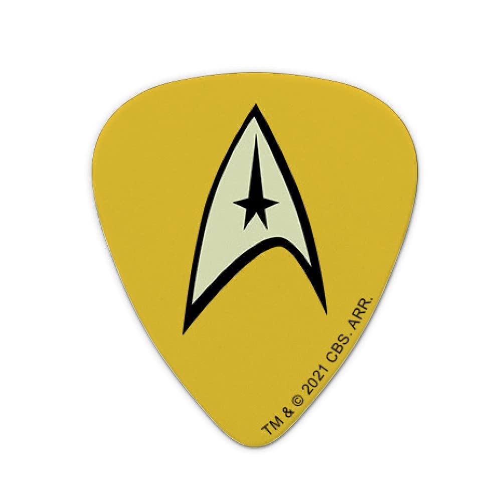 Star Trek Command Shield Novelty Guitar Picks Medium Gauge - Set of 6