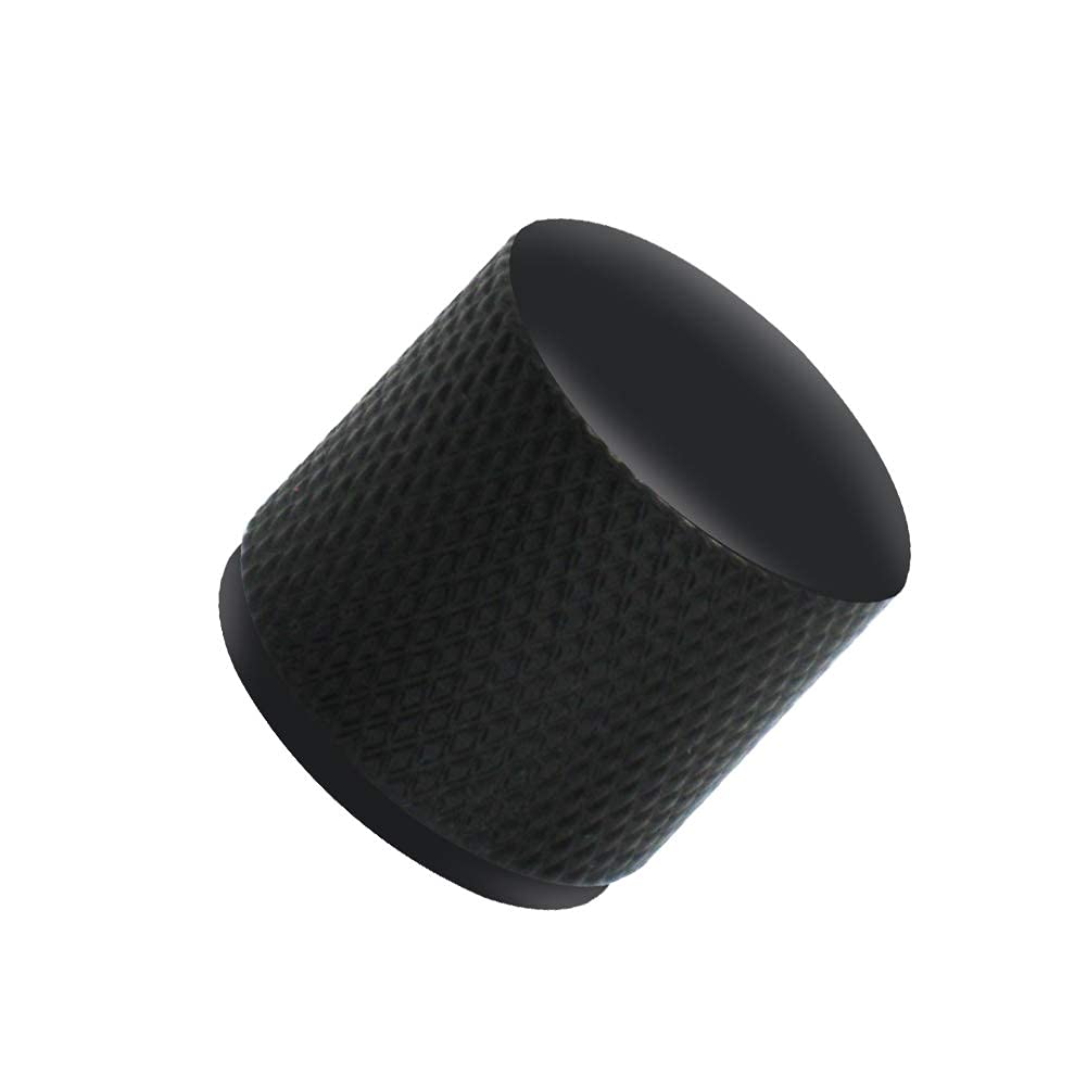 mxuteuk 4pcs Black Metal Potentiometer Control Knob Volume Audio Electric Guitar Bass Screw Type 18 x 18mm (dh) KNOB-10-BK