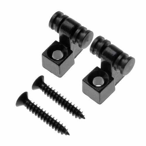 Greenten Black 4 Bolt Neck Plate Plain,Roller String Trees String Tree Guide Retainer with Screws for FD Strat Tele Basses Repla