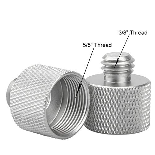 MxTong Mic Stand Adapter 5/8'' to 3/8'' Tripod Thread Screw Adapter for Microphone Stand Mount Microphone Stand Adapter to Tripo