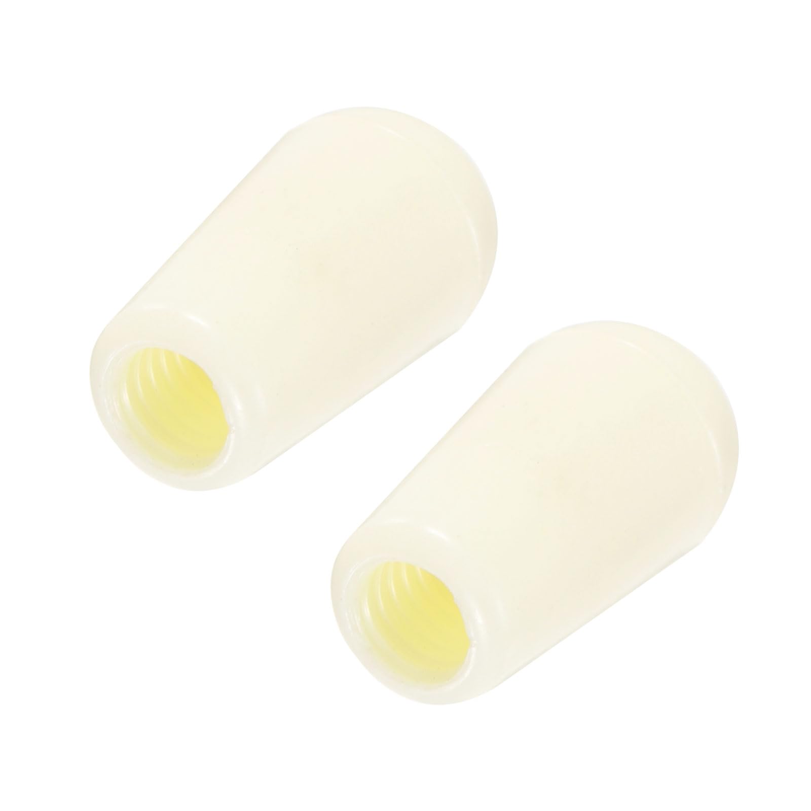 Meccanixity 2Pcs Lp Guitar 3 Way Pickup Switch Tip Thread M3.5 Plastic Toggle Switch Knobs Cap For Lp Electric Guitar, Cream